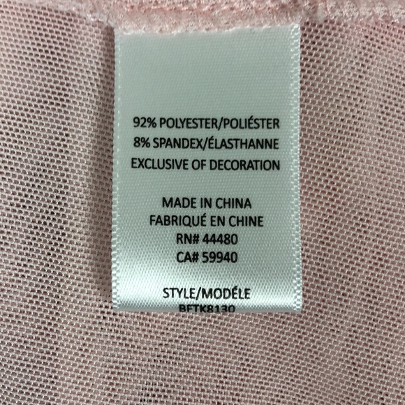 Love fire sheer sleeveless pastel pink blouse Size L - Picture 8 of 9